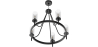 Buy Chandelier Ceiling Lamp Vintage Style in Metal - Frox Black 60406 - in the UK