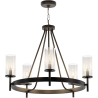 Buy Chandelier Ceiling Lamp Vintage Style in Metal - Frox Black 60406 in the United Kingdom