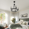 Buy Chandelier Ceiling Lamp Vintage Style in Metal - Frox Black 60406 - prices