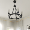 Buy Chandelier Ceiling Lamp Vintage Style in Metal - Frox Black 60406 at MyFaktory