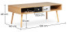 Buy Scandinavian style coffee table in wood - Reui Natural wood 60407 in the United Kingdom