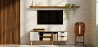 Buy Wooden TV Stand - Scandinavian Design - Lal Natural wood 60409 in the United Kingdom