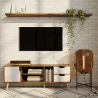 Buy Wooden TV Stand - Scandinavian Design - Lal Natural wood 60409 in the United Kingdom