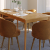 Buy Scandinavian style extendable dining table in wood 160/200CM - Cire Natural wood 60413 - prices