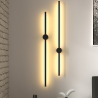 Buy Aluminum stick wall light in modern design, 80cm - Grobe Black 60421 - in the UK