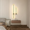 Buy Aluminum stick wall light in modern design, 100cm - Grobe Black 60422 - in the UK