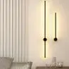 Buy Aluminum stick wall light in modern design, 100cm - Grobe Black 60422 - in the UK