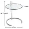 Buy F1027 Adjustable Table - Steel Steel 15421 home delivery
