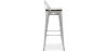 Buy Bar Stool - Industrial Design - Wood and Steel - 76cm - Metalix Light grey 60150 home delivery