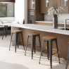 Buy X4 Bar stool Bistrot Metalix industrial design Metal - 76 cm - New Edition Metallic bronze 60438 - prices