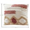 Buy Square Cotton Cushion Boho Bali Style (45x45 cm) cover + filling - Rayej Red 60167 in the United Kingdom