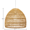 Buy Rattan Ceiling Lamp - Boho Bali Design Pendant Lamp - 60cm - Seam Natural wood 60440 - in the UK