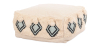 Buy Pouffe Boho Bali , Square in Cotton - Iris Bali Cream 60245 in the United Kingdom