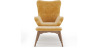 Buy Velvet upholstered armchair with footrest - Wub Yellow 60097 at MyFaktory