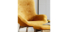 Buy Velvet upholstered armchair with footrest - Wub Yellow 60097 in the United Kingdom