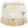 Buy Pouffe Boho Bali , Square in Cotton and wool- Janet Bali Multicolour 60248 - in the UK