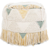 Buy Pouffe Boho Bali , Square in Cotton and wool- Janet Bali Multicolour 60248 - in the UK