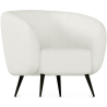 Buy White boucle upholstered armchair - Oysa White 60338 with a guarantee