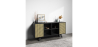 Buy Natural Wood Sideboard - Vintage Design - Black -  Oga Black 60362 - prices