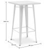 Buy White Bar Table + X4 Bar Stools Set Bistrot Metalix Industrial Design Metal - New Edition Pastel yellow 60443 with a guarantee