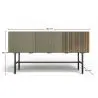 Buy Wooden Sideboard - Vintage Design - 2 doors - Zesnar Grey 60376 - in the UK