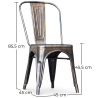 Buy X4 Dining chair Bistrot Metalix industrial design Metal - New Edition Metallic bronze 60449 in the United Kingdom