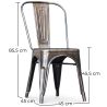 Buy X4 Dining chair Bistrot Metalix industrial design Metal - New Edition Metallic bronze 60449 - prices