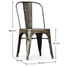 Buy X4 Dining chair Bistrot Metalix industrial design Metal - New Edition Metallic bronze 60449 - prices