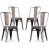 Buy X4 Dining chair Bistrot Metalix industrial design Metal - New Edition Metallic bronze 60449 - in the UK
