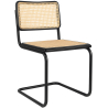 Buy Dining Chair, Natural Rattan And Black Wood - Lona Black 60451 in the United Kingdom