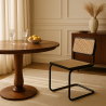 Buy Dining Chair, Natural Rattan And Black Wood - Lona Black 60451 home delivery