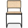Buy Dining Chair, Natural Rattan And Black Wood - Lona Black 60451 - in the UK