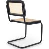 Buy Dining Chair, Natural Rattan And Black Wood - Lona Black 60451 - in the UK