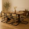 Buy Dining Chair, Natural Rattan And Black Wood - Lona Black 60451 with a guarantee