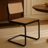 Buy Dining Chair, Natural Rattan And Black Wood - Lona Black 60451 - prices