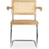 Buy Dining Chair with Armrests - Vintage Design - Wood and Rattan - Lia  Natural 60452 - in the UK