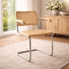 Buy Dining Chair with Armrests - Vintage Design - Wood and Rattan - Lia  Natural 60452 - prices