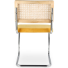 Buy Dining Chair - Upholstered in Velvet - Wood and Rattan -  Wanda Dark green 60454 - in the UK