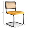 Buy Dining Chair, Natural Rattan And Velvet - Nema Mustard 60456 - in the UK
