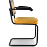 Buy Dining Chair, Natural Rattan And Velvet, Black Legs - Nema Mustard 60459 home delivery