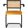 Buy Dining Chair, Natural Rattan And Velvet, Black Legs - Nema Mustard 60459 at MyFaktory
