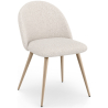 Buy Dining Chair - Upholstered in Bouclé Fabric - Scandinavian Design - Bennett White 60460 - prices