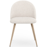 Buy Dining Chair - Upholstered in Bouclé Fabric - Scandinavian Design - Bennett White 60460 - in the UK
