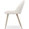 Buy Dining Chair - Upholstered in Bouclé Fabric - Scandinavian Design - Bennett White 60460 in the United Kingdom