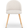 Buy Dining Chair - Upholstered in Bouclé Fabric - Scandinavian Design - Bennett White 60460 - in the UK