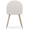 Buy Dining Chair - Upholstered in Bouclé Fabric - Scandinavian Design - Bennett White 60460 - in the UK