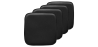 Buy Pack of 4 Magnetic Cushions for Stool - Faux Leather - Metalix Black 60463 - in the UK
