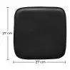 Buy Pack of 4 Magnetic Cushions for Stool - Faux Leather - Metalix Black 60463 - in the UK