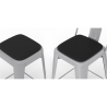 Buy Pack of 4 Magnetic Cushions for Stool - Faux Leather - Metalix Black 60463 with a guarantee