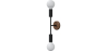 Buy Wall lamp in scandinavian style, metal and wood - Gert Dark Wood 60233 - prices